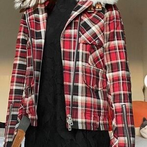 Rag & Bone NWT Classic Plaid Etiene Bomber Vintage Inspired Biker Moto Jacket L